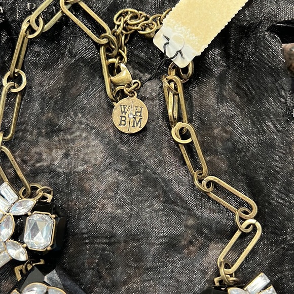 White House Black Market Black Gold Necklace Jewelry - Picture 2 of 3
